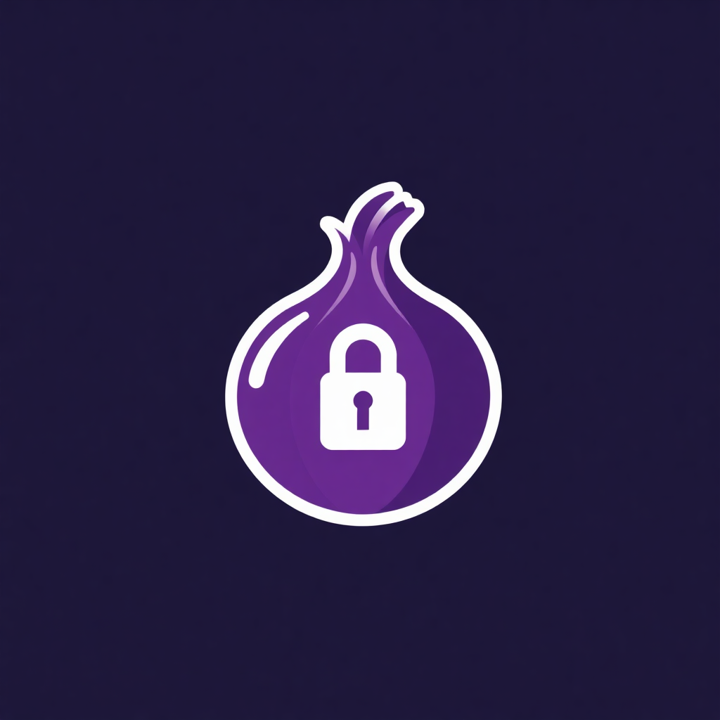 Onion link icon, a stylized purple onion with a lock symbol