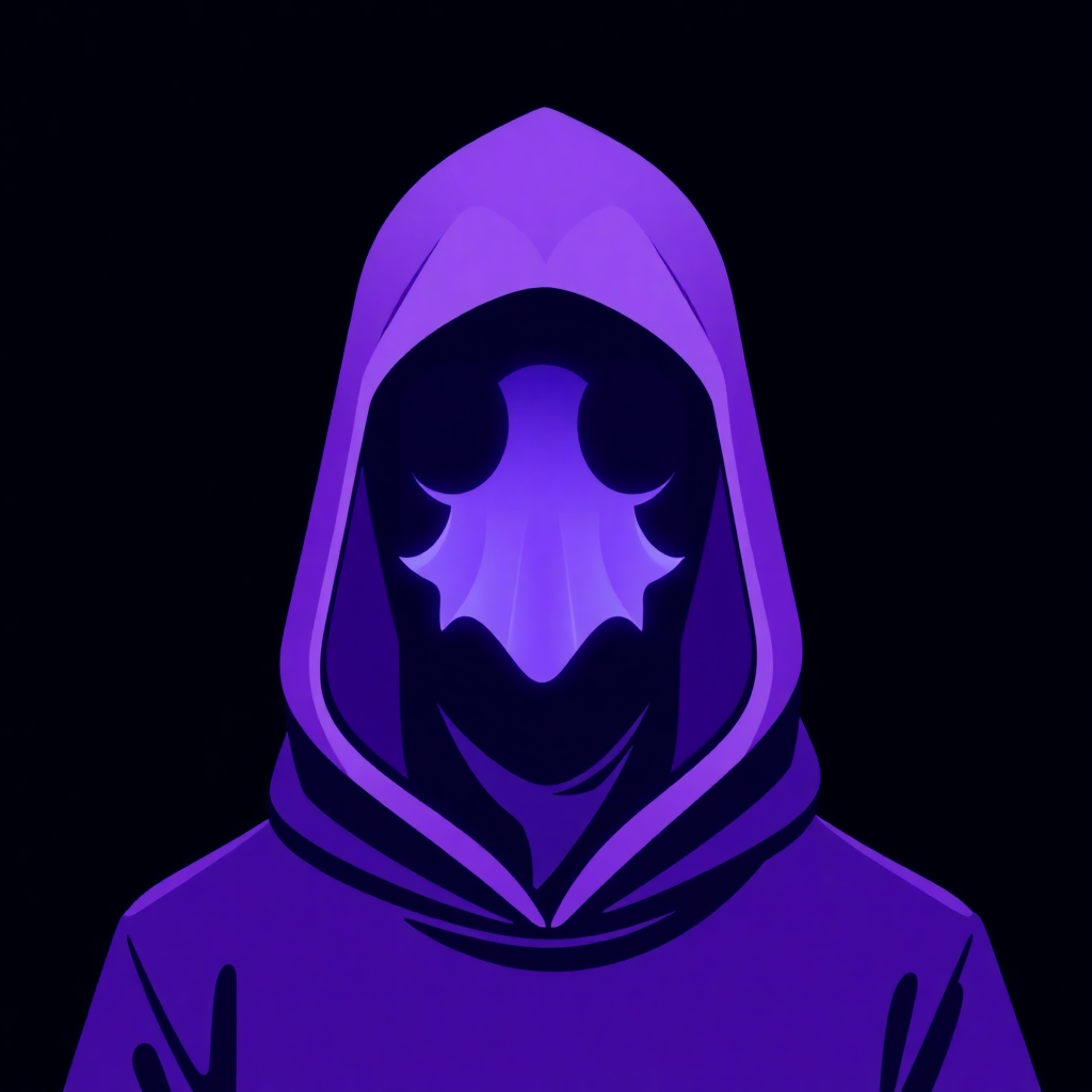 Profile picture of DigitalGhost, a vendor with a mysterious purple avatar featuring a ghost-like digital silhouette